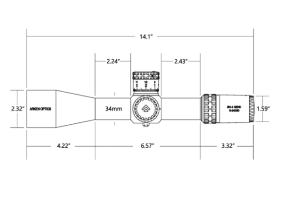 Arken Optics Sh J X Ffp Mil Vpr Reticle Arms