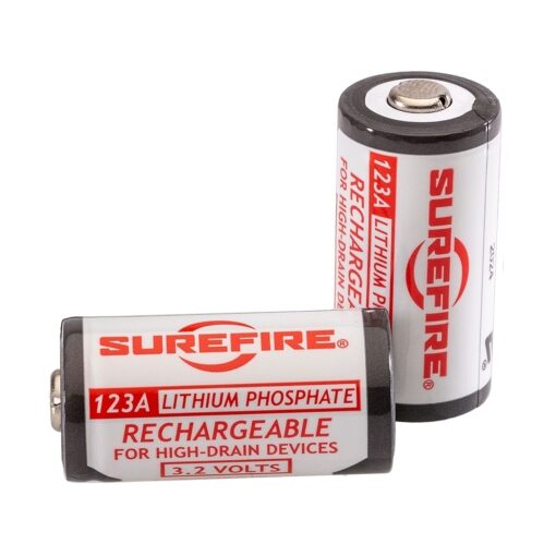 SureFire 123A Rechargeable Lithium Phosphate Battery 2-Pack – Durable and Eco-Friendly Power Source