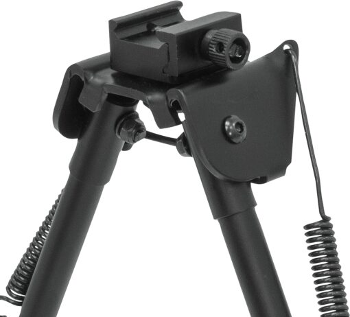 UTG Tactical OP Bipod - Rubber Feet, Center Height 8.3"-12.7", Black - Image 4