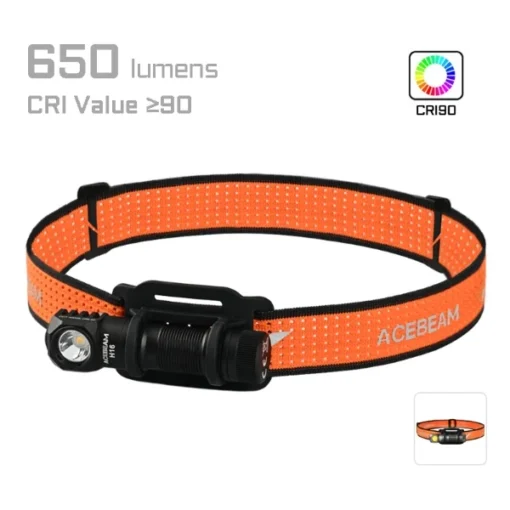 Acebeam H16 High CRI Headlamp- 650 Lumens/86m 5000K