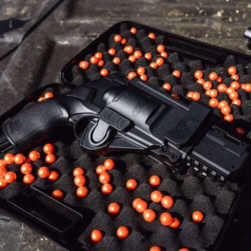 URAREX TR 50 - .50 CAL PAINTBALL PISTOL REVOLVER + Holster, 100 Nylon balls and 2 mags - Image 3